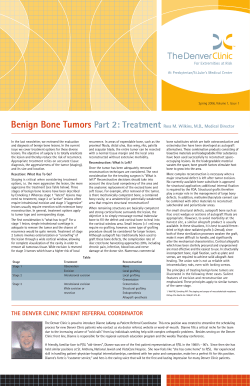 Benign Extremity Tumors - Part 2 - Presbyterian/St. Luke`s Medical