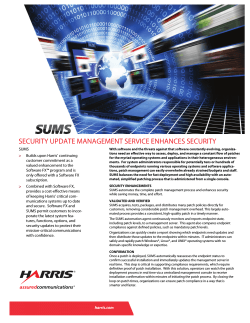 SUMS Programs - Harris Corporation
