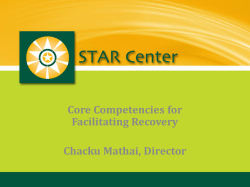 Core Competencies of Facilitating Recovery