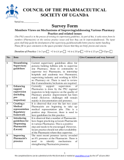 Survey Form - Pharmaceutical Society of Uganda