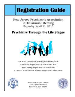 Registration Guide - New Jersey Psychiatric Association