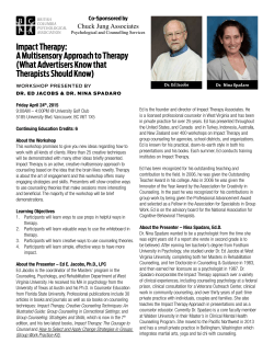 A Multisensory Approach to Therapy