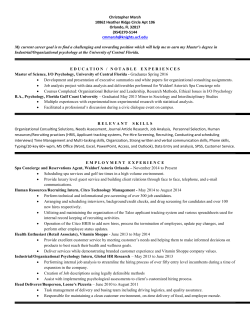 Curriculum Vitae - UCF Psychology
