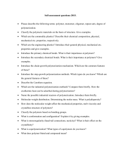 Self-assessment questions 2015. â¢ Please describe the following terms
