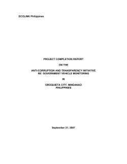 Project Completion Report - Partnership for Transparency Fund