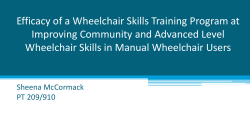 The Effect of a Wheelchair Skills Training Program on Acquisition of