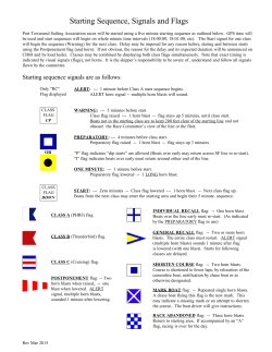 Starting Sequence,Signals, and Flags 2015