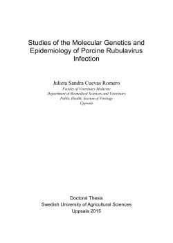 Studies of the Molecular Genetics and Epidemiology of Porcine