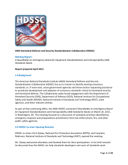 Page 1 of 22 ANSI Homeland Defense and