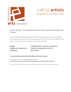 call to artists - Public Art