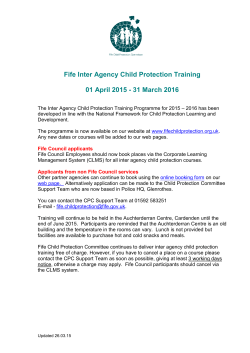 Fife Inter Agency Child Protection Training 01 April 2015