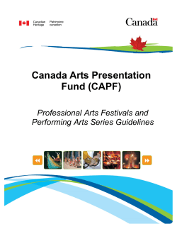 Canada Arts Presentation Fund (CAPF)