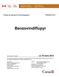 Projet de dÃ©cision d`homologation PRD2015-07