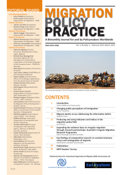 MIGRATION POLICY PRACTICE - IOM Publications