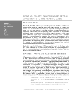 DEBT VS. EQUITY: COMPARING HP APPEAL ARGUMENTS TO
