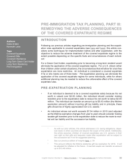 Pre-Immigration Tax Planning, Part III: Remedying The Adverse