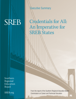 Credentials for All: An Imperative for SREB States