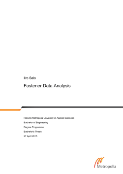 Fastener Data Analysis