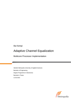Adaptive Channel Equalization