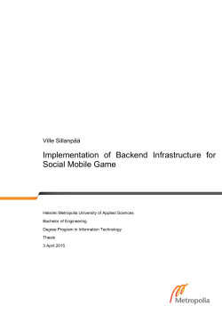 Implementation of Backend Infrastructure for Social
