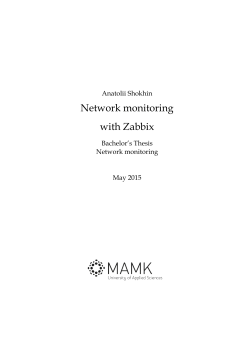 Network monitoring with Zabbix