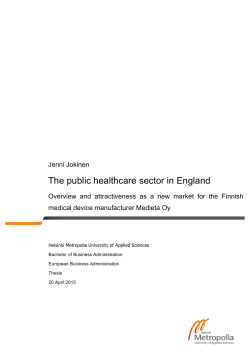 The public healthcare sector in England