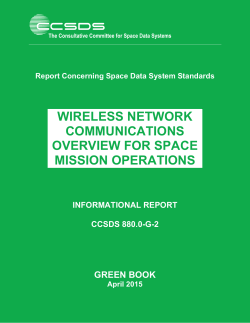 Wireless Network Communications Overview for Space