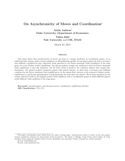 On Asynchronicity of Moves and Coordination