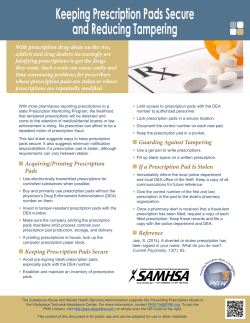 Keeping Prescription Pads Secure and Reducing Tampering