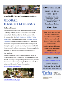 Fellows Forum: - Tufts University School of Medicine Public Health
