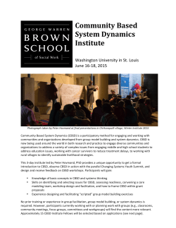 Community Based System Dynamics Institute