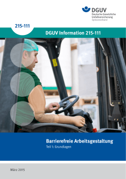 DGUV Information 215-111 âBarrierefreie Arbeitsgestaltung