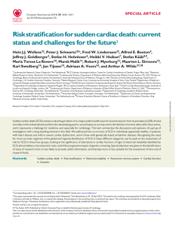Riskstratificationforsuddencardiacdeath:current status and