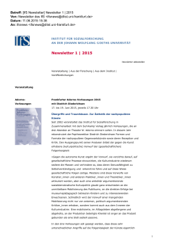 IfS-Newsletter-Newsletter-1-2015. - Goethe