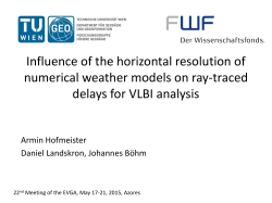 Influence of the horizontal resolution of numerical weather models