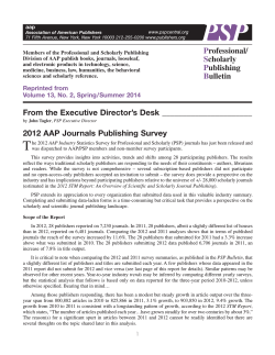 AAP Journal Publishing Survey - Association of American Publishers