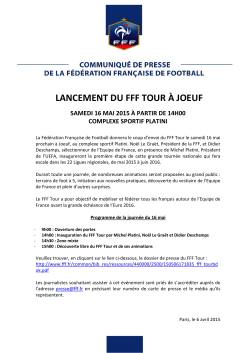 Lancement du FFF Tour Ã  Joeuf - FÃ©dÃ©ration FranÃ§aise de Football