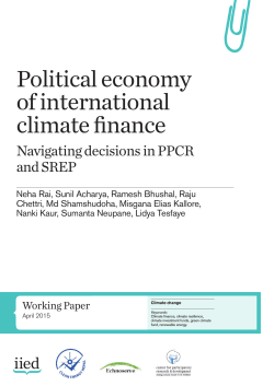Political economy of international climate finance