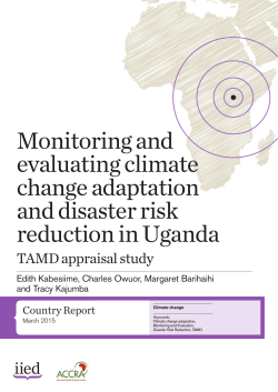 Monitoring and evaluating climate change adaptation and