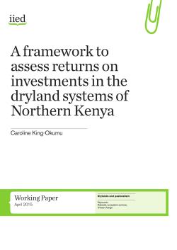 A framework to assess returns on investments in the dryland