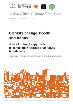 Asian Cities Climate Resilience Climate change, floods and
