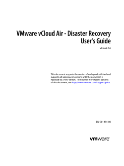 Disaster Recovery User`s Guide