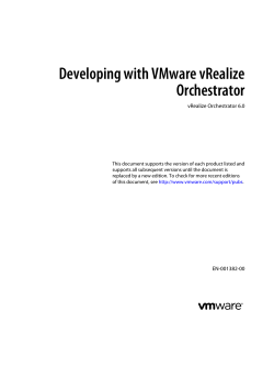 Developing with VMware vRealize Orchestrator