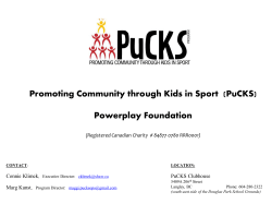 Promoting Community through Kids in Sport (PuCKS) Powerplay