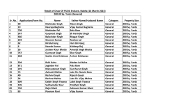 Sr. No. Application/Form No. Name Father Name/Husband Name