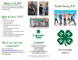 What is 4-H? - Pueblo County Extension