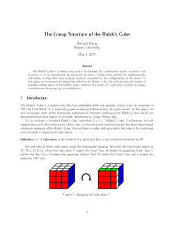 The Group Structure of the Rubik`s Cube