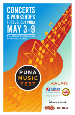 MAY 3- 9 - Puna Music Festival