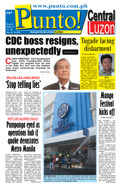 CDC boss resigns, unexpectedly BY DING CERVANTES