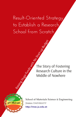 Result-Oriented Strategy to Establish a Research School from Scratch